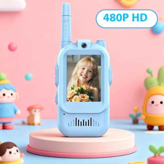 Mini Video Wireless Walkie Talkies For Kids Handheld 2 Pack Rechargeable Intercom Cam Outdoor Family Games Gift For Boys Girls