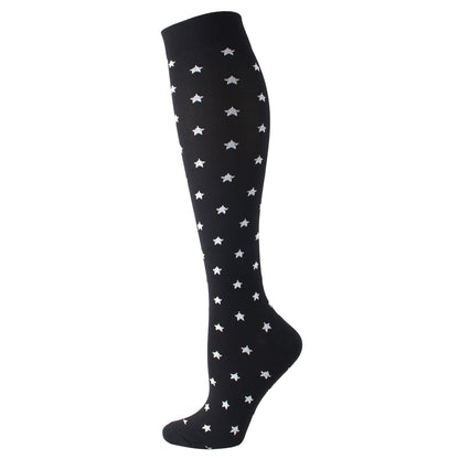 Nylon Novelty Pattern Calf Compression Socks 12 Designs S/M L/XL