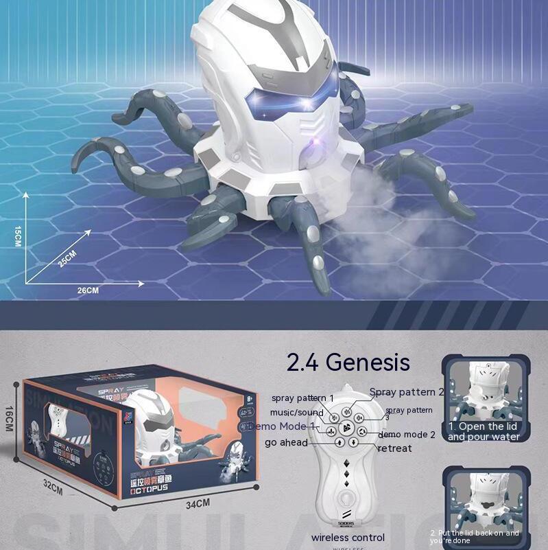 RC Spray Creature Toy - Spider, Bee or Octopus with Mist Function
