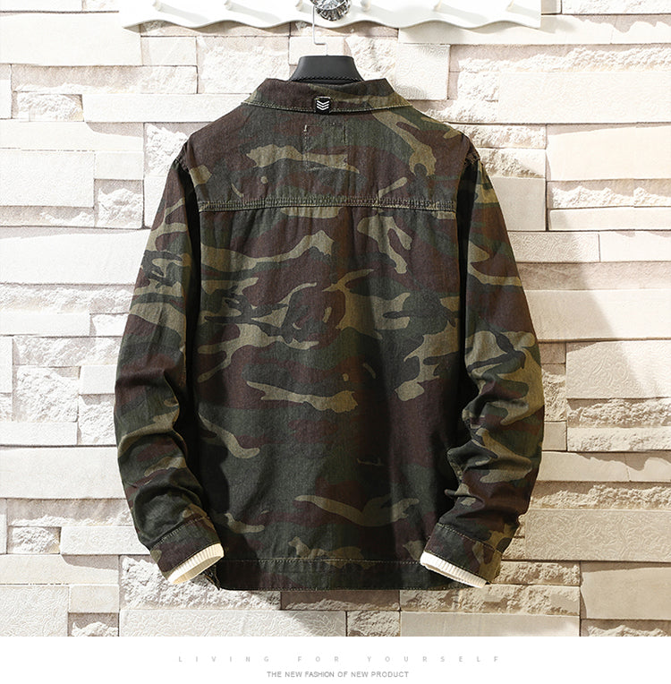 Men's Camouflage Denim Jacket | Cotton Casual Coat – JParker Collections