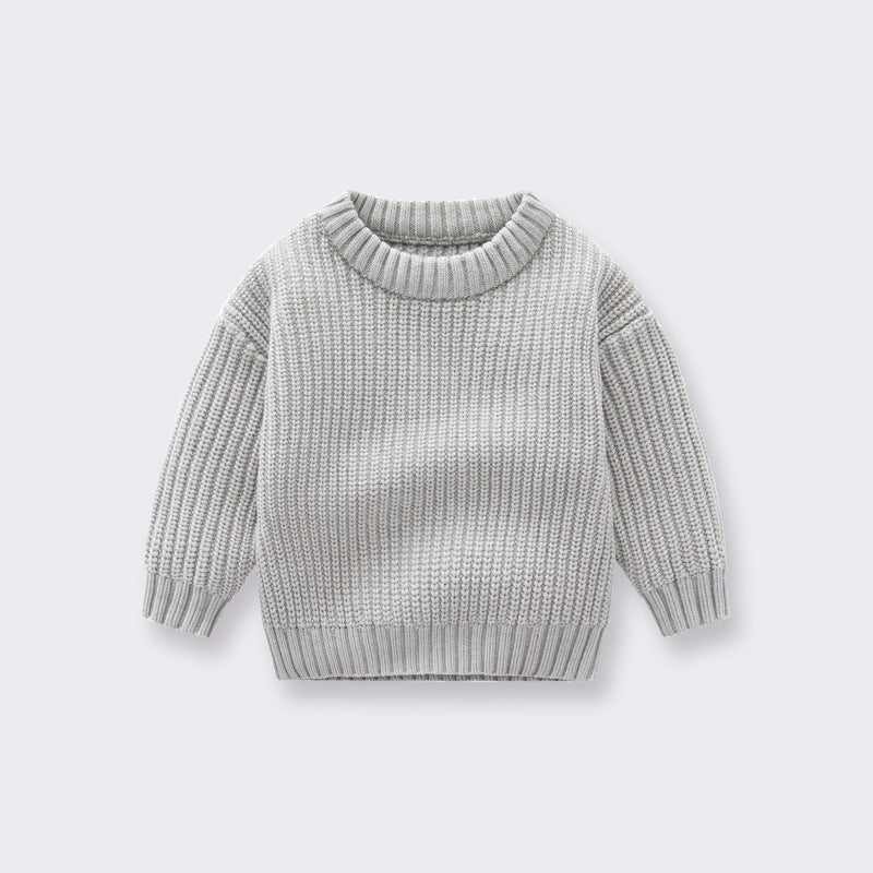 Kids Loose Knit Pullover Sweater – Soft Long Sleeve Top