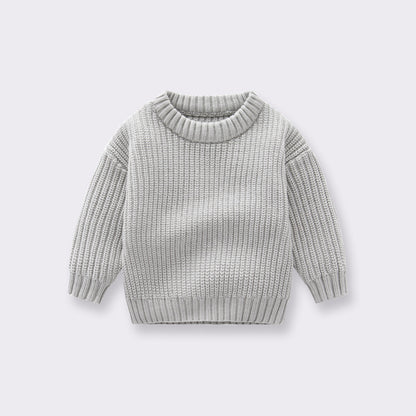 Kids Loose Knit Pullover Sweater – Soft Long Sleeve Top