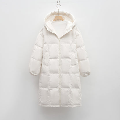 Thickened Loose Bread Jacket New Duck Down Winter Coat Extended Knee-length Down Jacket Women