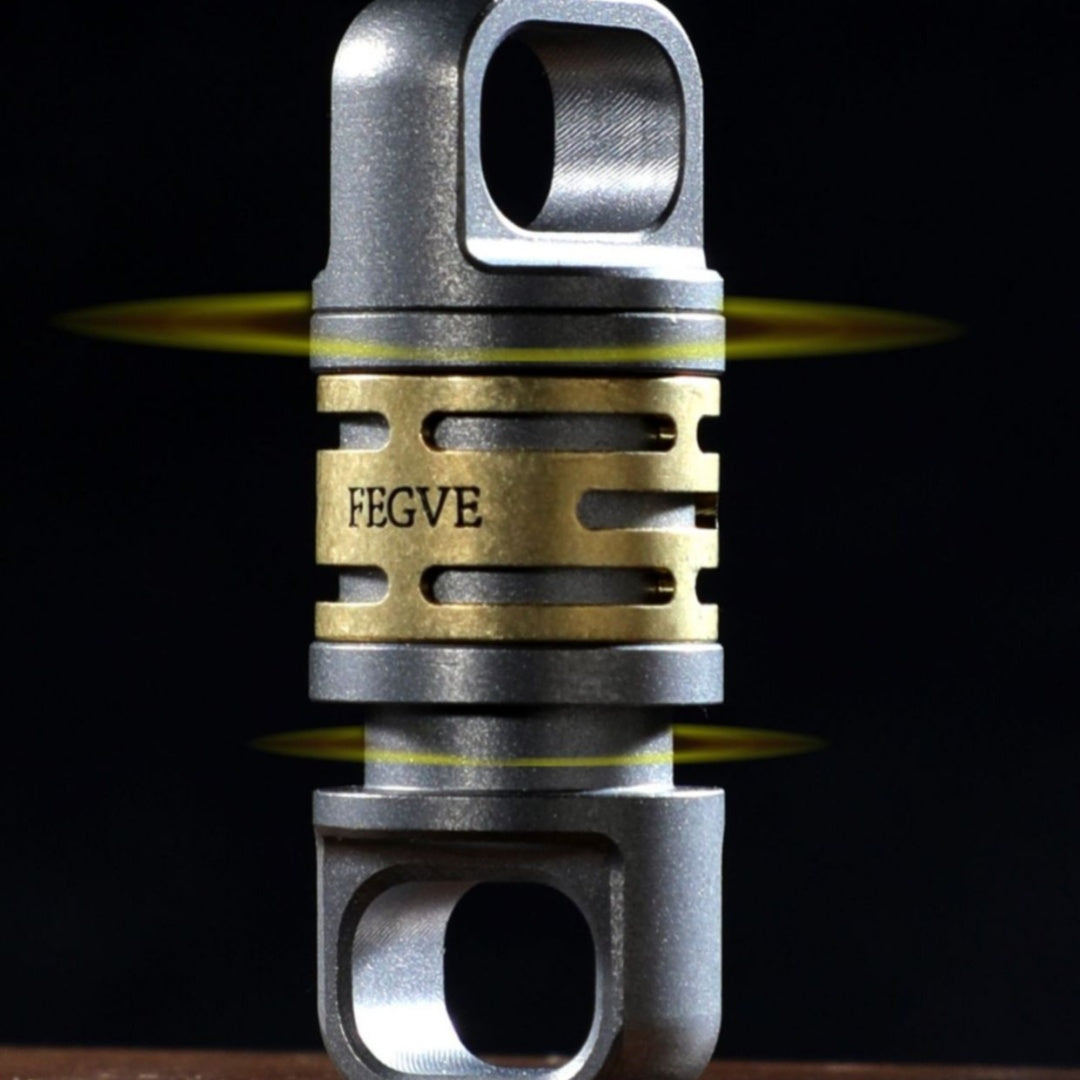 Titanium & Copper Quick-Release Swivel Keychain