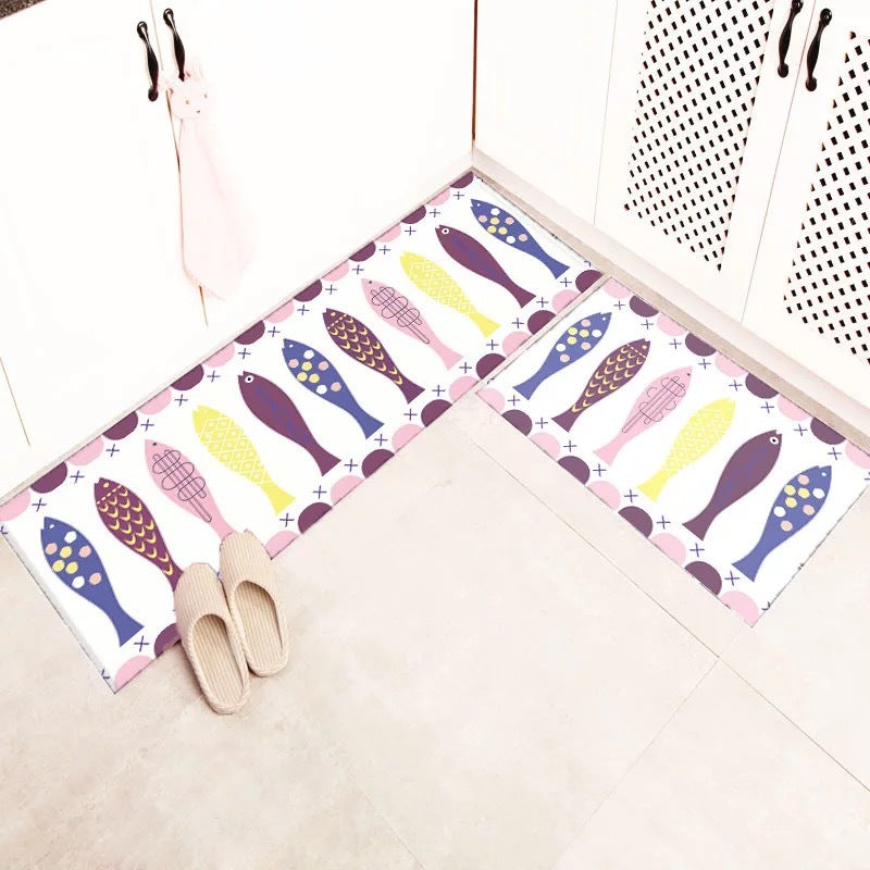 Kitchen Floor Mat | Geometric Leather Runner | 40x60cm & 40x120cm