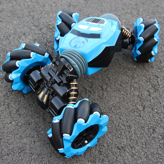 RC Stunt Twist Car - One-Key Deformation Special Effects Drift Rechargeable Blue Red
