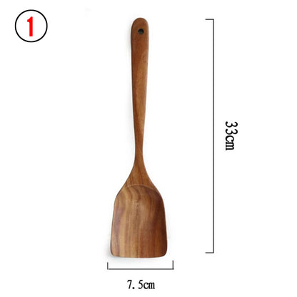 Natural Wood Kitchen Utensil Set