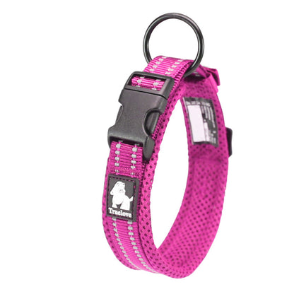 3M Reflective Padded Dog Collar – Soft Mesh Lining | 11 Colours | Sizes XXS–3XL