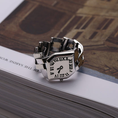 Women's 925 Silver Adjustable Opening Ring – Vintage Elegant Band