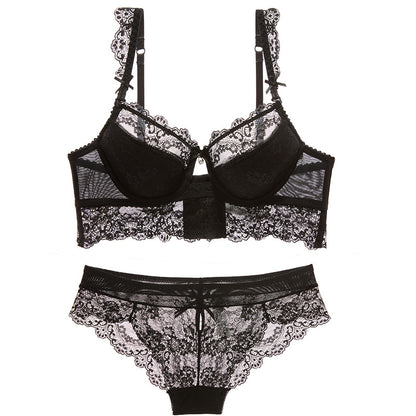 Women's Underwired Push-Up Lace Bra | Ultra-Thin Moulded Cup