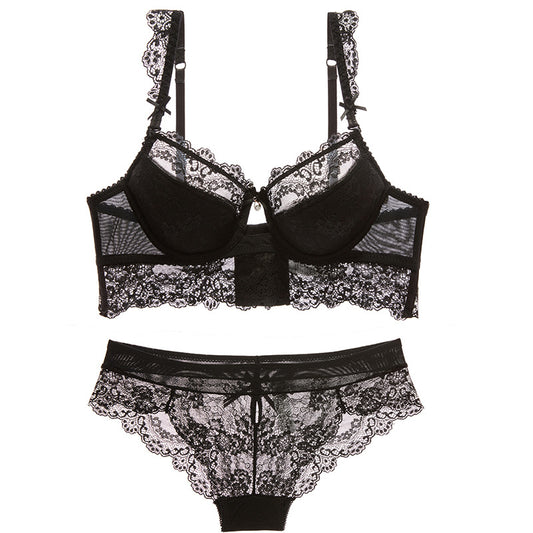 Women's Underwired Push-Up Lace Bra | Ultra-Thin Moulded Cup