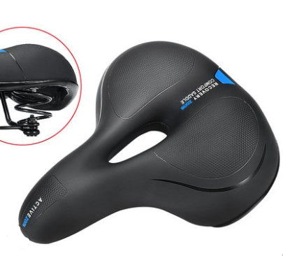 Shock Absorbing Bicycle Saddle – Spring & Spherical Suspension Seat Red, Green & Blue