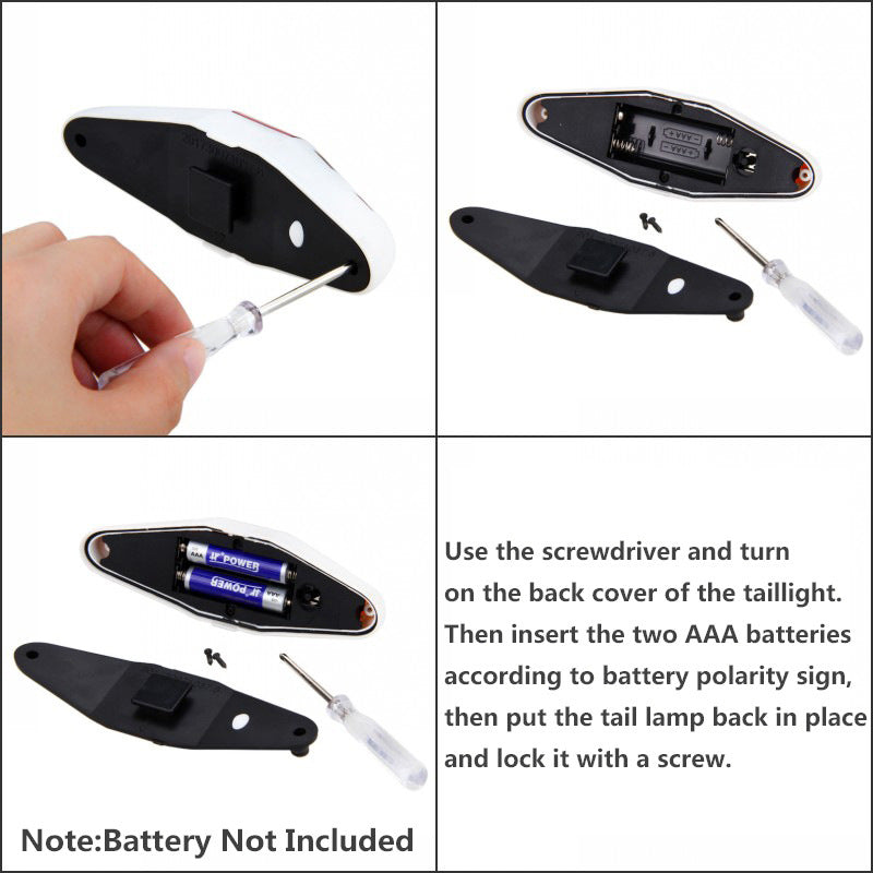 Wireless Remote Control Bicycle Tail Light – LED Turn Indicators & Red Tail Light