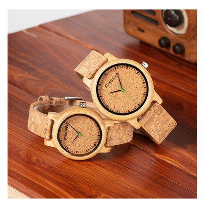 BOBO BIRD Natural Bamboo Watch – Eco-Friendly Men’s & Women’s