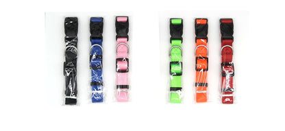 Soft Nylon Pet Collar – Adjustable with Neoprene Lining | Dogs & Cats | 7 Colours