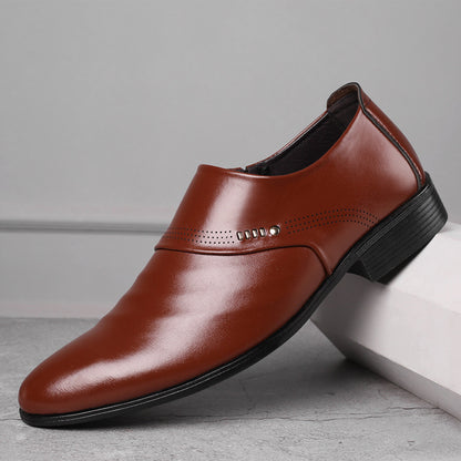 Men's Pointed Toe Casual Shoes | Glossy & Mesh | EU 38-48