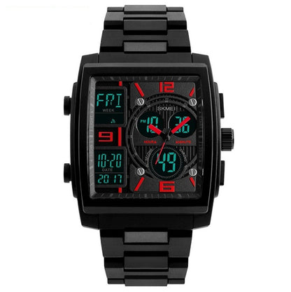 Men's LED Digital Sport Watch – 43mm, Luminous, Alarm & Date