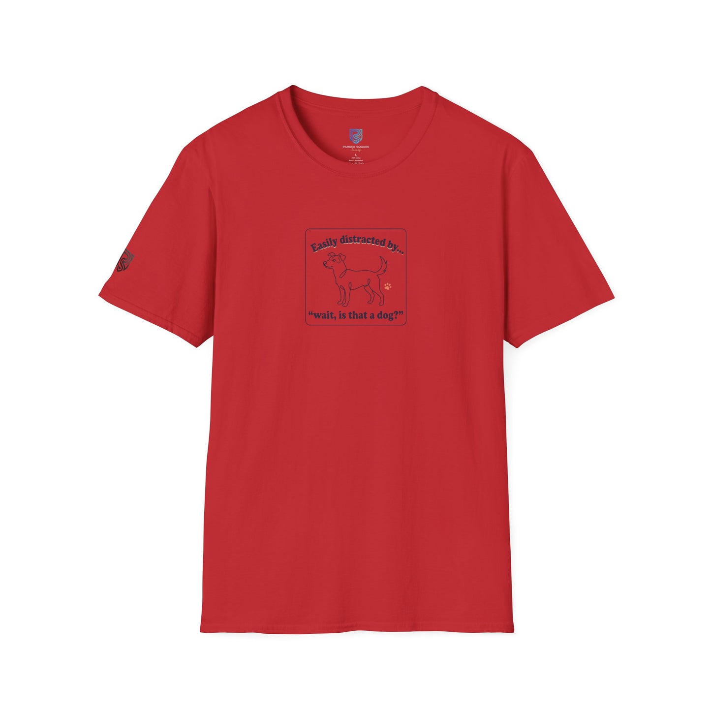 'Easily Distracted By…wait, is that a dog?' Cartoon Dog Graphic Tee