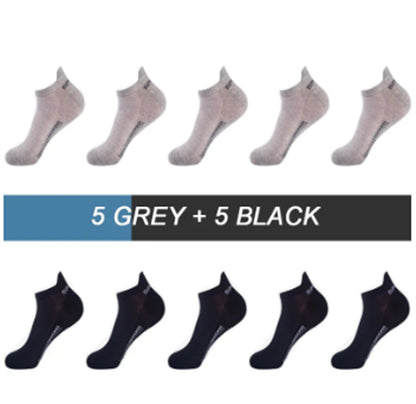 Men's Cotton Ankle Socks – Breathable Mesh Low-Cut Sports Socks