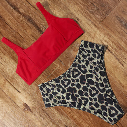 Women's High-Waist Bikini Set – 22 Colours, Bra & Shorts