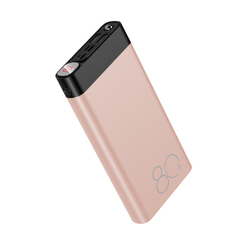 Slim Alloy Power Bank with LCD Display – Fast Charging 10000mAh & 20000mAh