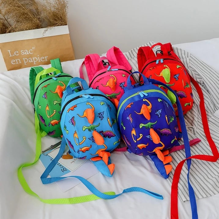 Kids' Dinosaur Cartoon Mini Backpack – Fun Anime Print School Bag