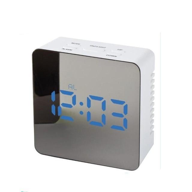 LED Mirror Alarm Clock with Temperature Display