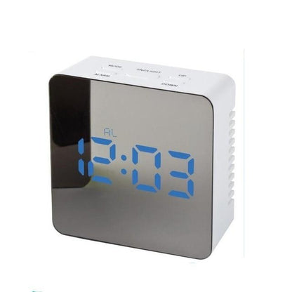 LED Mirror Alarm Clock with Temperature Display