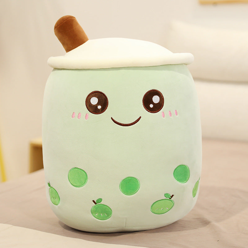 Boba Tea Plush Pillow Cushion - Soft Bubble Tea Stuffed Toy