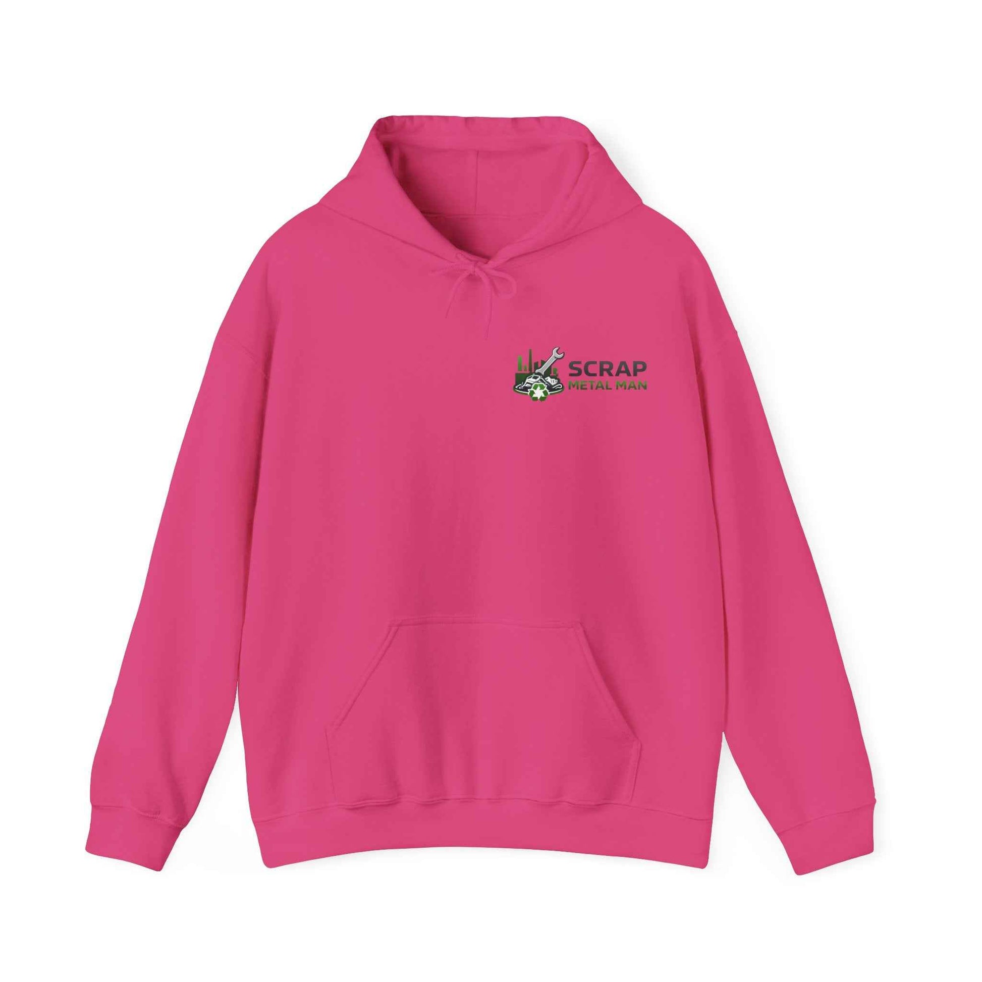 Scrap Metal Man Logo Hoodie – Industrial Style Unisex Sweatshirt