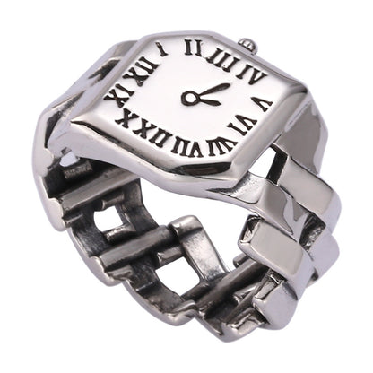 Women's 925 Silver Adjustable Opening Ring – Vintage Elegant Band