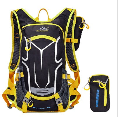 Waterproof Hiking Backpack with Rain Cover – Lightweight Multi-Pocket Rucksack Yellow, Blue, Red, Orange & Green