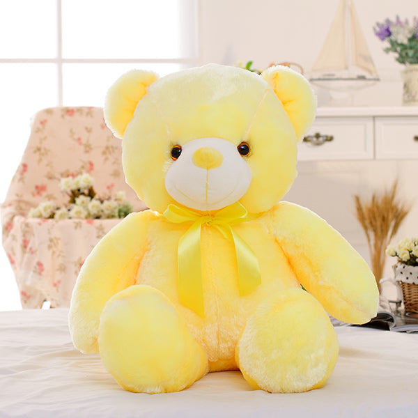LED Light-Up Teddy Bear Plush Toy - Colour Changing Glow Bear for Kids