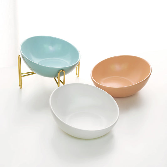 Ceramic Pet Bowl | Food & Water Dish | With or Without Stand
