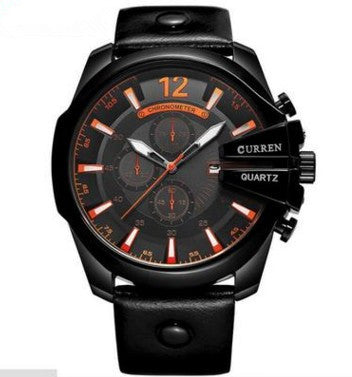 Men's Large Dial Fashion Watch – Triple-Eye Chronograph Style, 7 Designs
