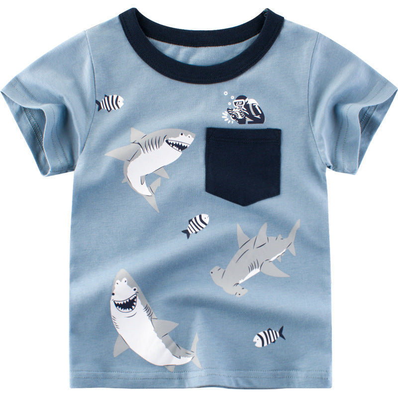 Children's Cartoon Animal Print T-Shirt | Ages 3-8