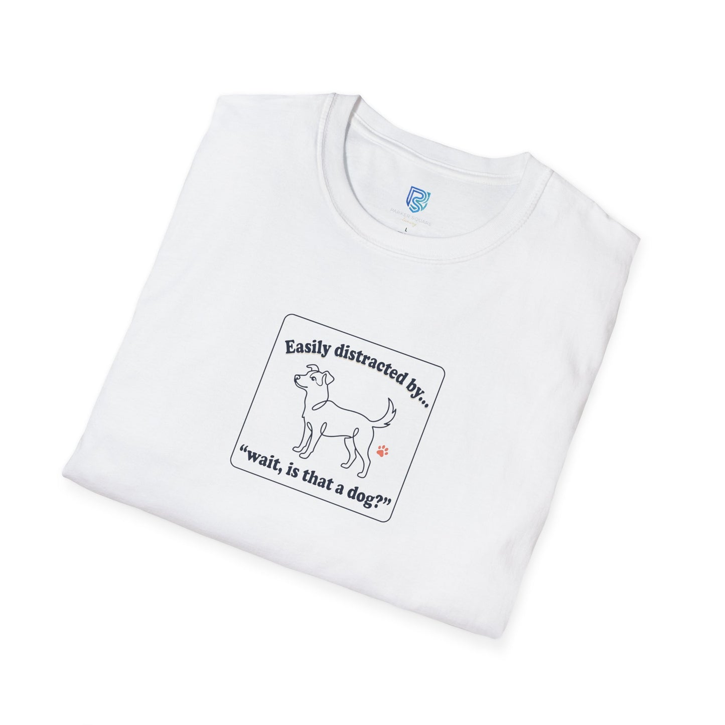 'Easily Distracted By…wait, is that a dog?' Cartoon Dog Graphic Tee