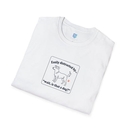 'Easily Distracted By…wait, is that a dog?' Cartoon Dog Graphic Tee