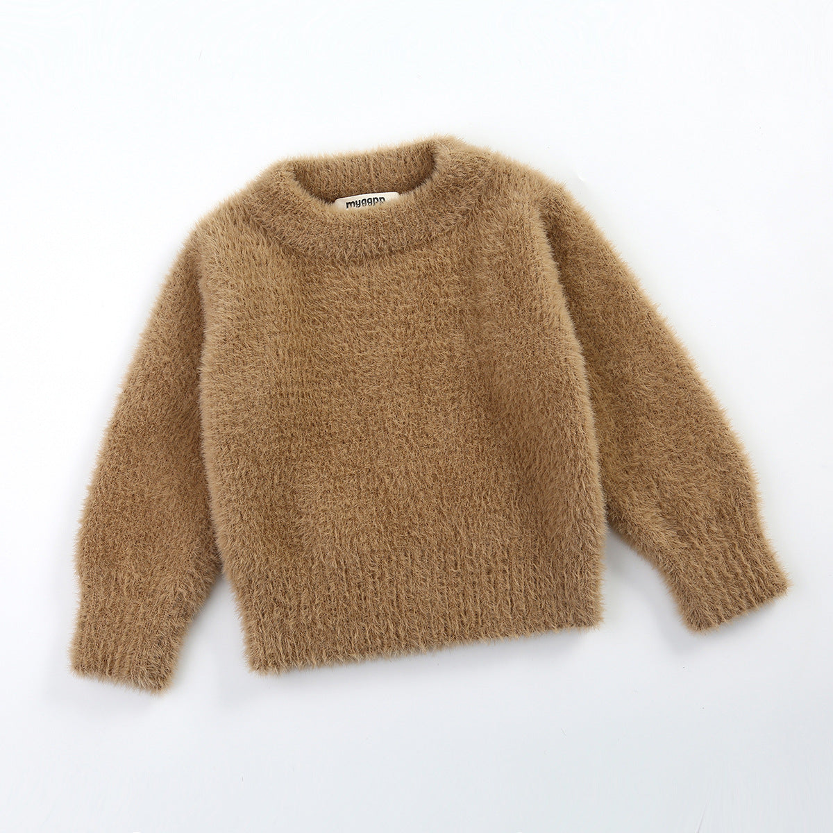 Girls Fluffy Pullover Sweatshirt – Soft Plush Top