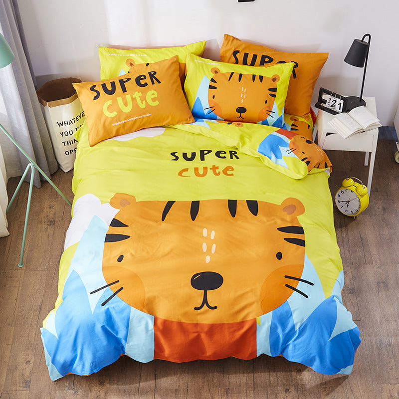 Cartoon Print Cotton Bedding Set 4 Piece | 32 Designs