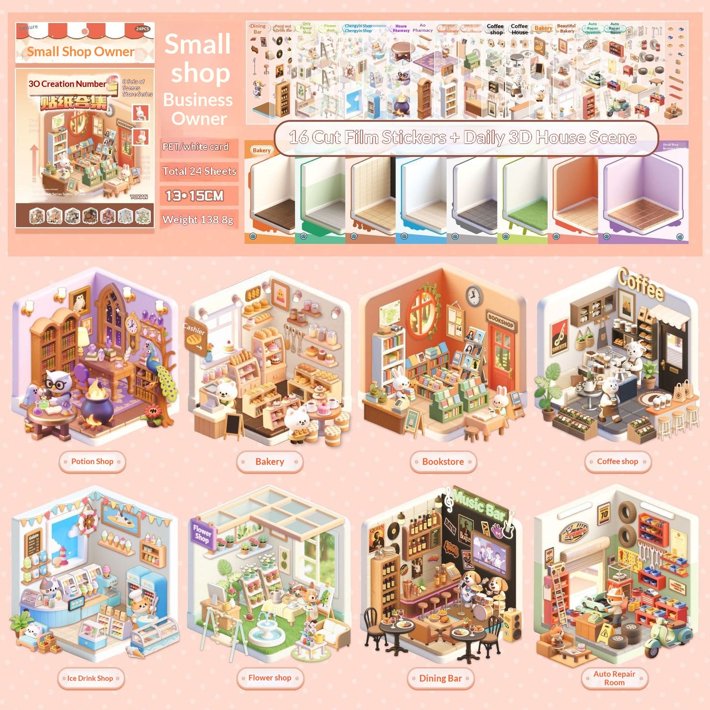 3D Scene Sticker Craft Set for Kids