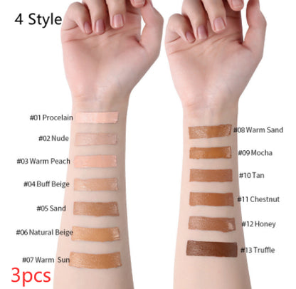 Oil-Control Liquid Foundation & Concealer – 13 Shades, Multi-Pack