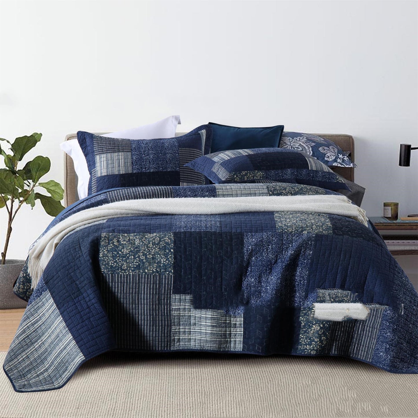 Pure Cotton Floral Quilt Set | 3 Piece | 2 Sizes
