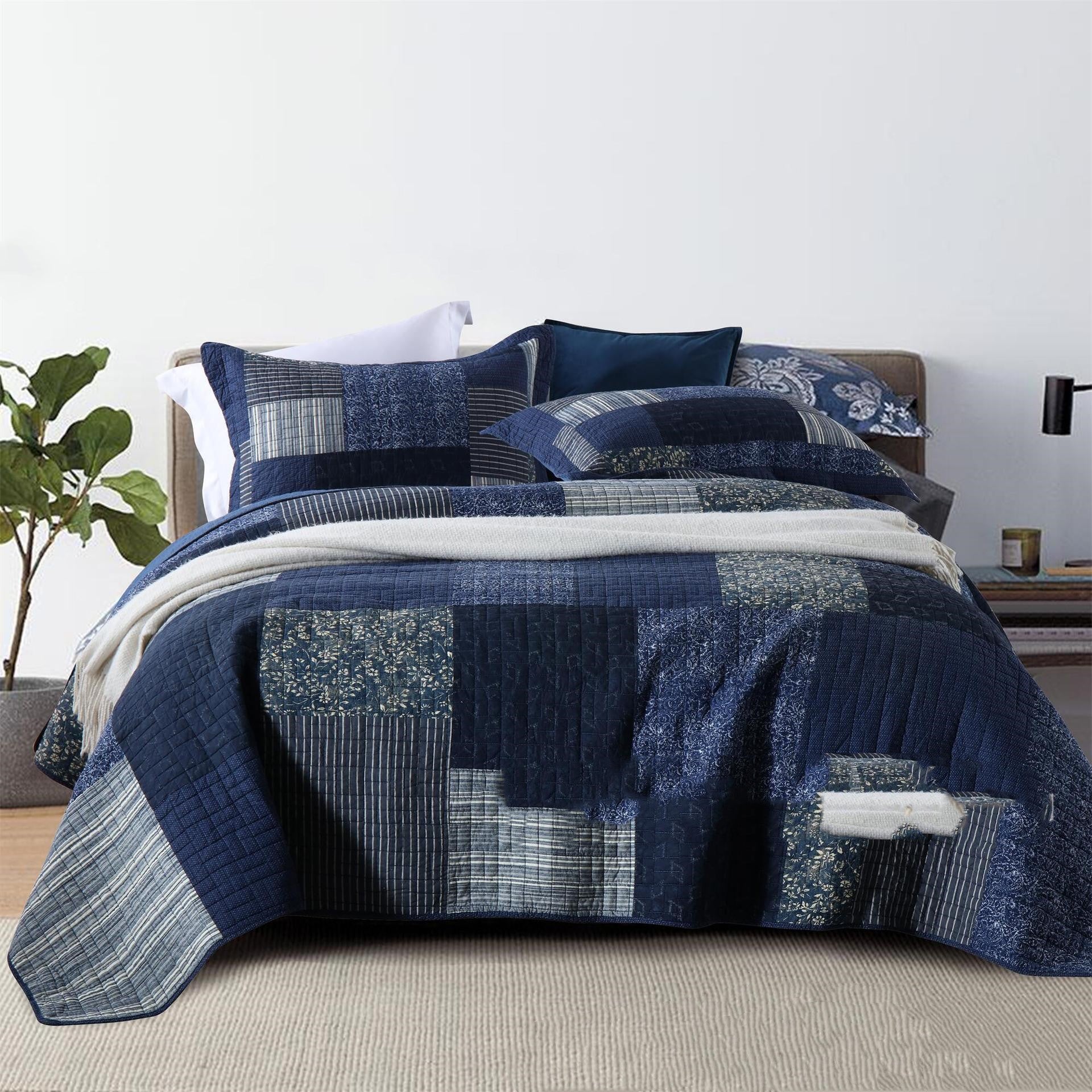 Pure Cotton Floral Quilt Set | 3 Piece | 2 Sizes
