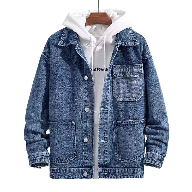 Men's Hooded Denim Jacket | Minimalist Workwear Coat – JParker Collections
