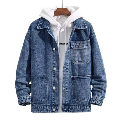 Men's Hooded Denim Jacket | Minimalist Workwear Coat – JParker Collections