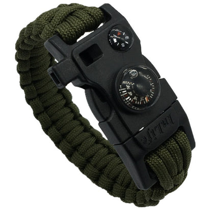 Paracord Survival Bracelet – 7-Core 220kg SOS Emergency Bracelet Red, Yellow, Green & Camouflage