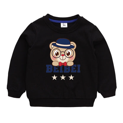 Children's Cartoon Cotton Pullover Sweatshirt | Boys Long Sleeve Top