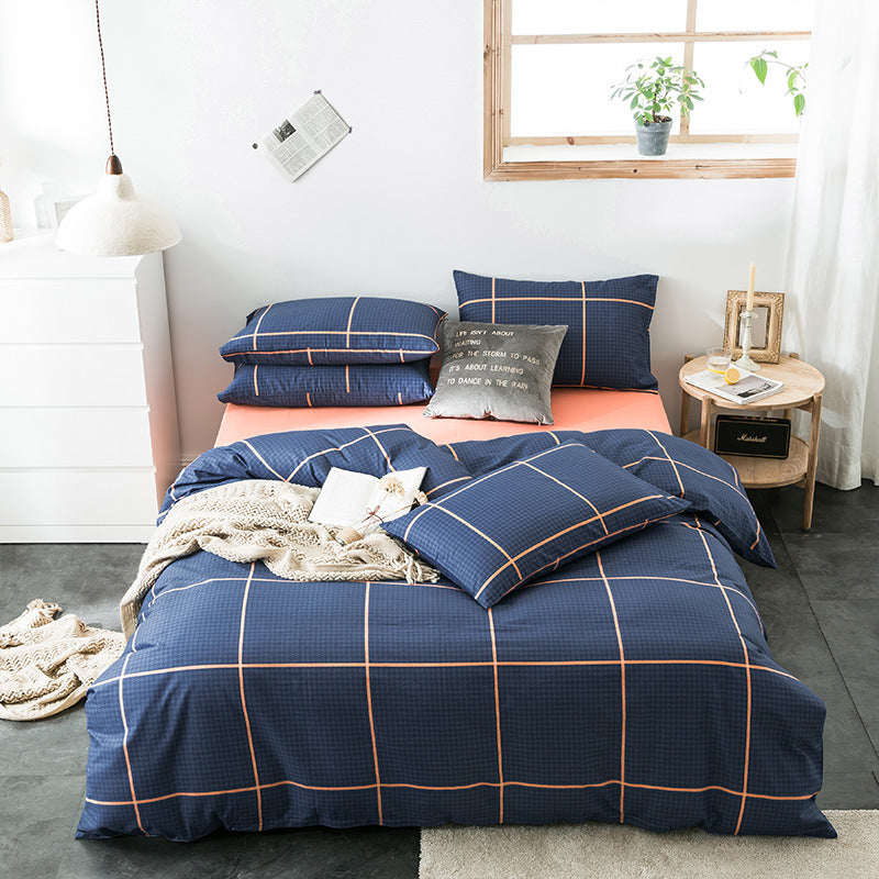 Geometric Quilted Cotton Bedding Set 4 Piece | 15 Designs
