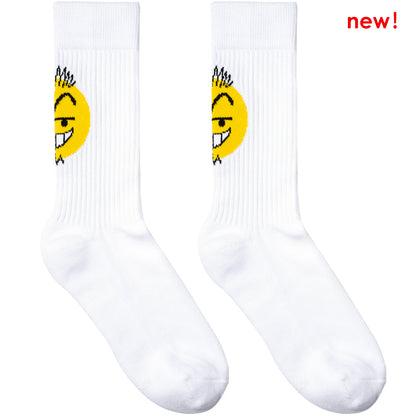 Men's Novelty Emoji Face Socks – Funny Expression Mid-Tube Socks